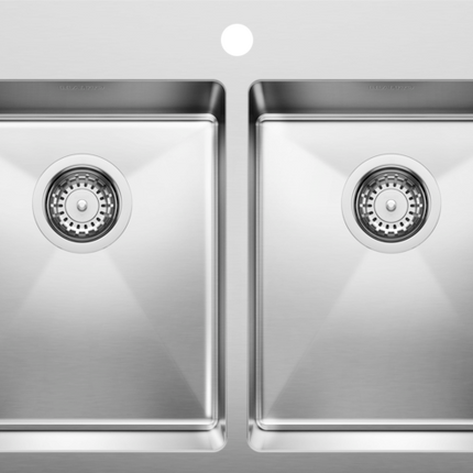 Blanco  QUATRUS R15 Drop-in Equal Double Stainless Steel Kitchen Sinks - Plumbing Market