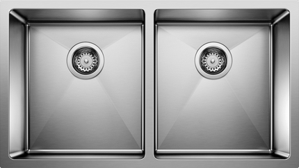 Blanco  QUATRUS R15 U 2 Stainless Steel Kitchen Sinks - Plumbing Market