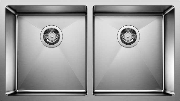 Blanco  QUATRUS R15 U 2 Stainless Steel Kitchen Sinks - Plumbing Market