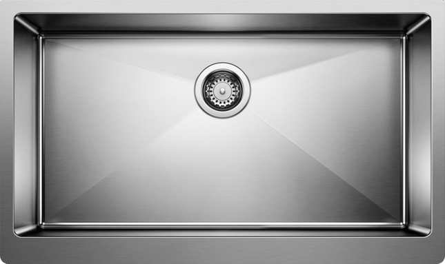 Blanco  QUATRUS R15 U Super Single Apron Stainless Steel Kitchen Sinks - Plumbing Market