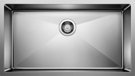 Blanco  QUATRUS R15 U Super Single Stainless Steel Kitchen Sinks - Plumbing Market