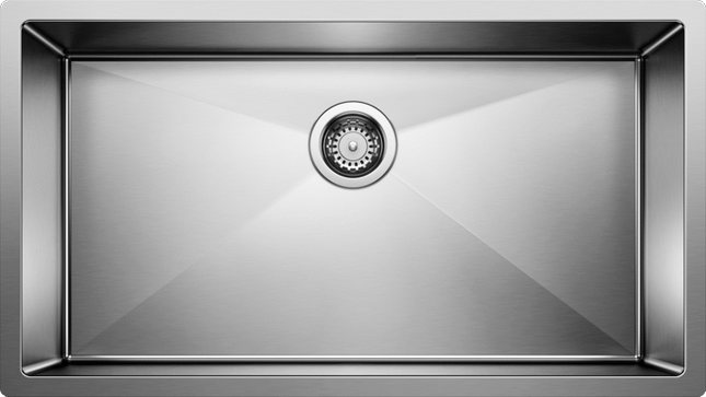 Blanco RADIUS 10 U Super Single Stainless Steel Kitchen Sinks - Plumbing Market