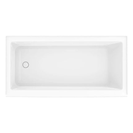 Bosca 6030 IFS AFR Acrylic Alcove Left-Hand Drain Bathtub in White - Plumbing Market