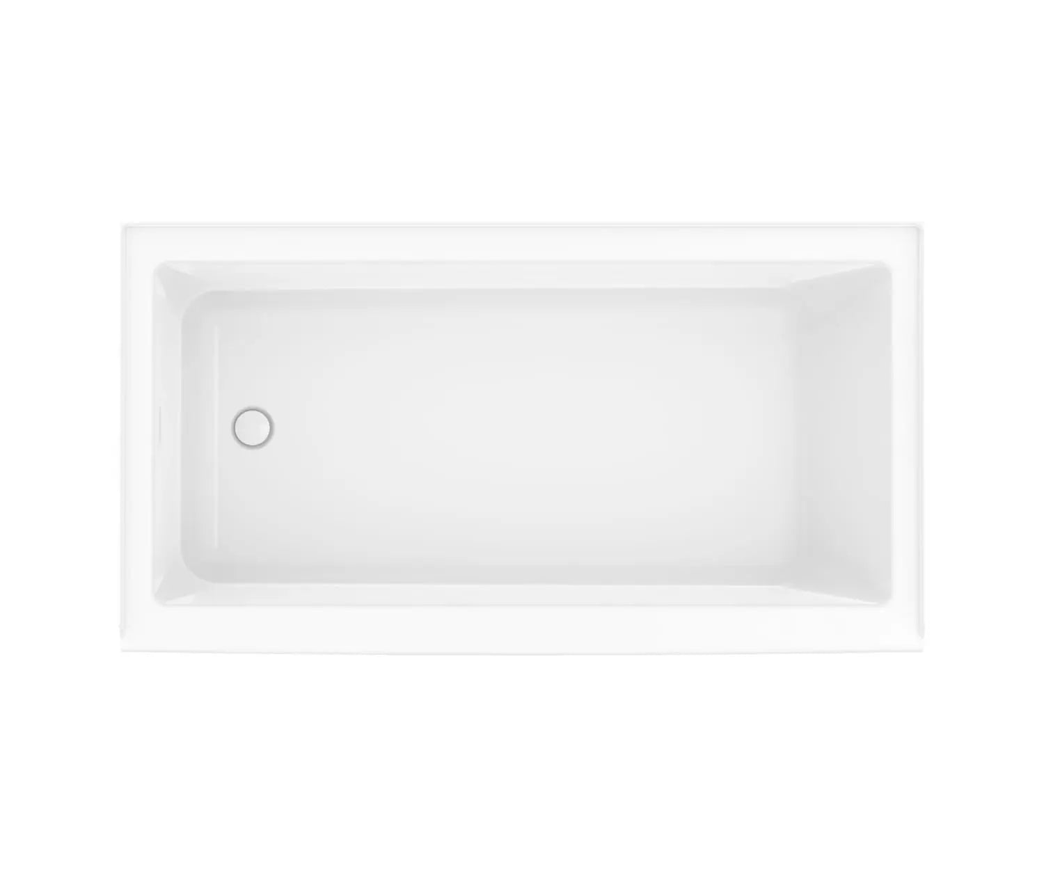Bosca 6032 AFR Acrylic Alcove Left-Hand Drain Bathtub in White - Plumbing Market