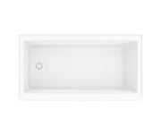 Bosca 6032 AFR Acrylic Alcove Left-Hand Drain Bathtub in White - Plumbing Market