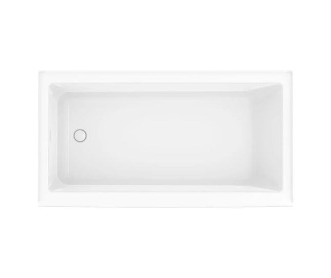 Bosca 6032 AFR Acrylic Alcove Left-Hand Drain Bathtub in White - Plumbing Market