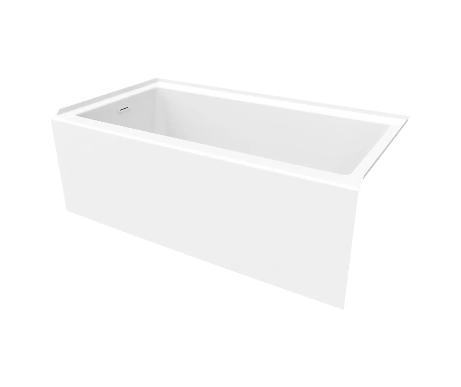 Bosca 6032 AFR Acrylic Alcove Left-Hand Drain Bathtub in White - Plumbing Market