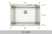 Bosco 201825 25 Inch Titanium Series Plus Stainless Steel Kitchen Sink - Plumbing Market