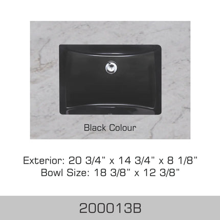 Bosco Bathroom - Ceramic Vanity Sink Black 200013B - Plumbing Market