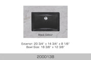 Bosco Bathroom - Ceramic Vanity Sink Black 200013B - Plumbing Market