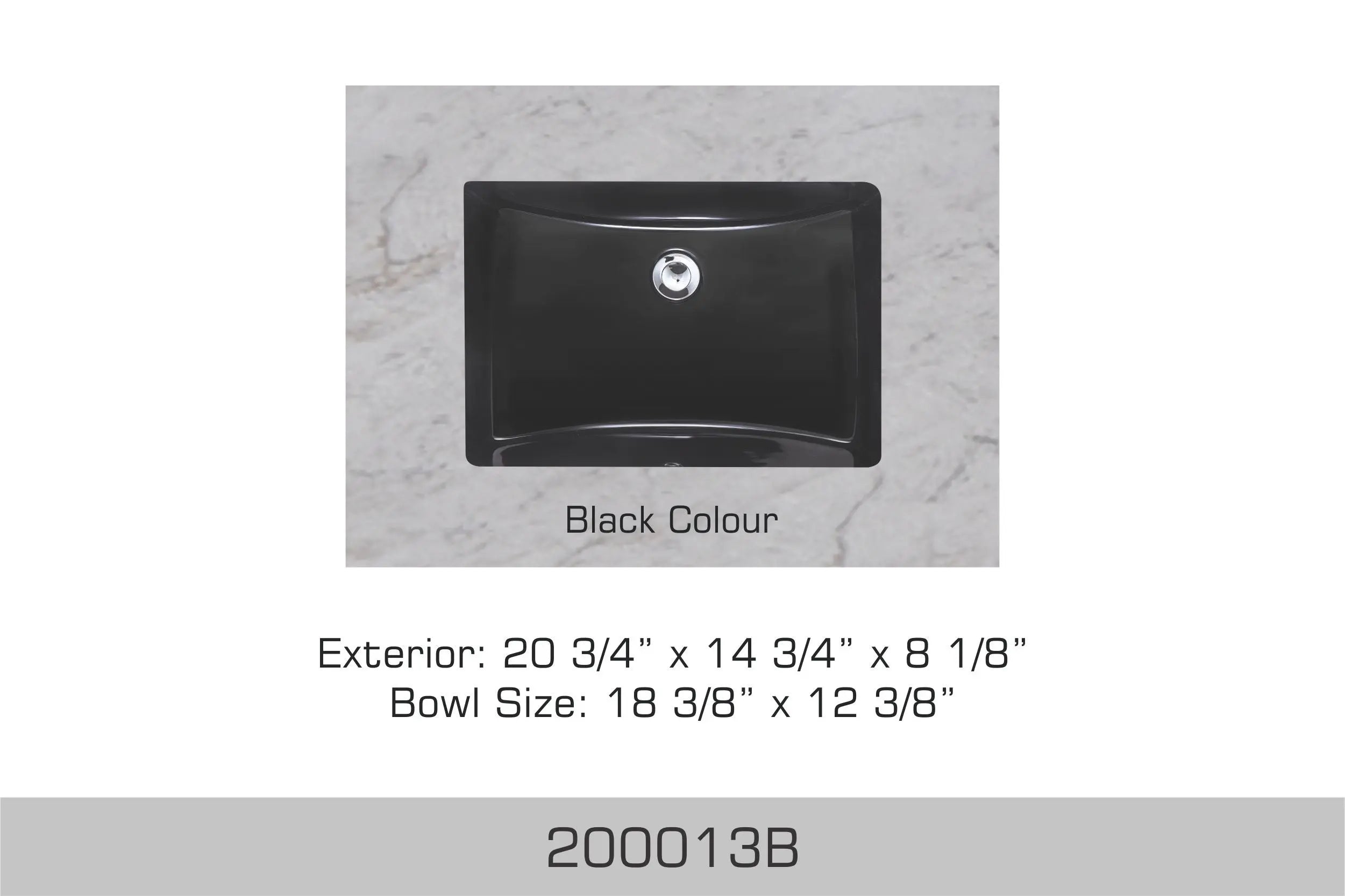 Bosco Bathroom - Ceramic Vanity Sink Black 200013B - Plumbing Market