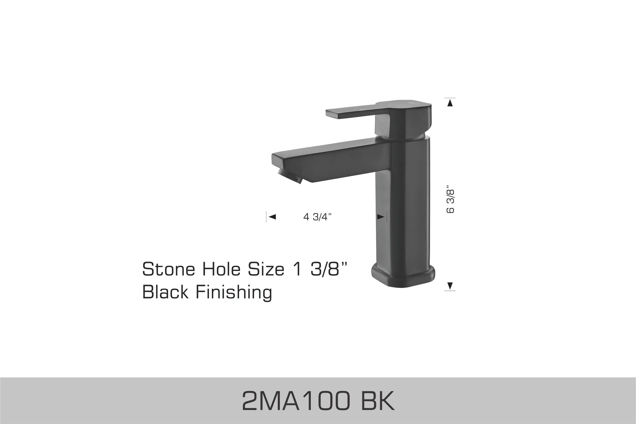 Bosco Bathroom Vanity Sink Faucets Matte Black 2MA100BK - Plumbing Market