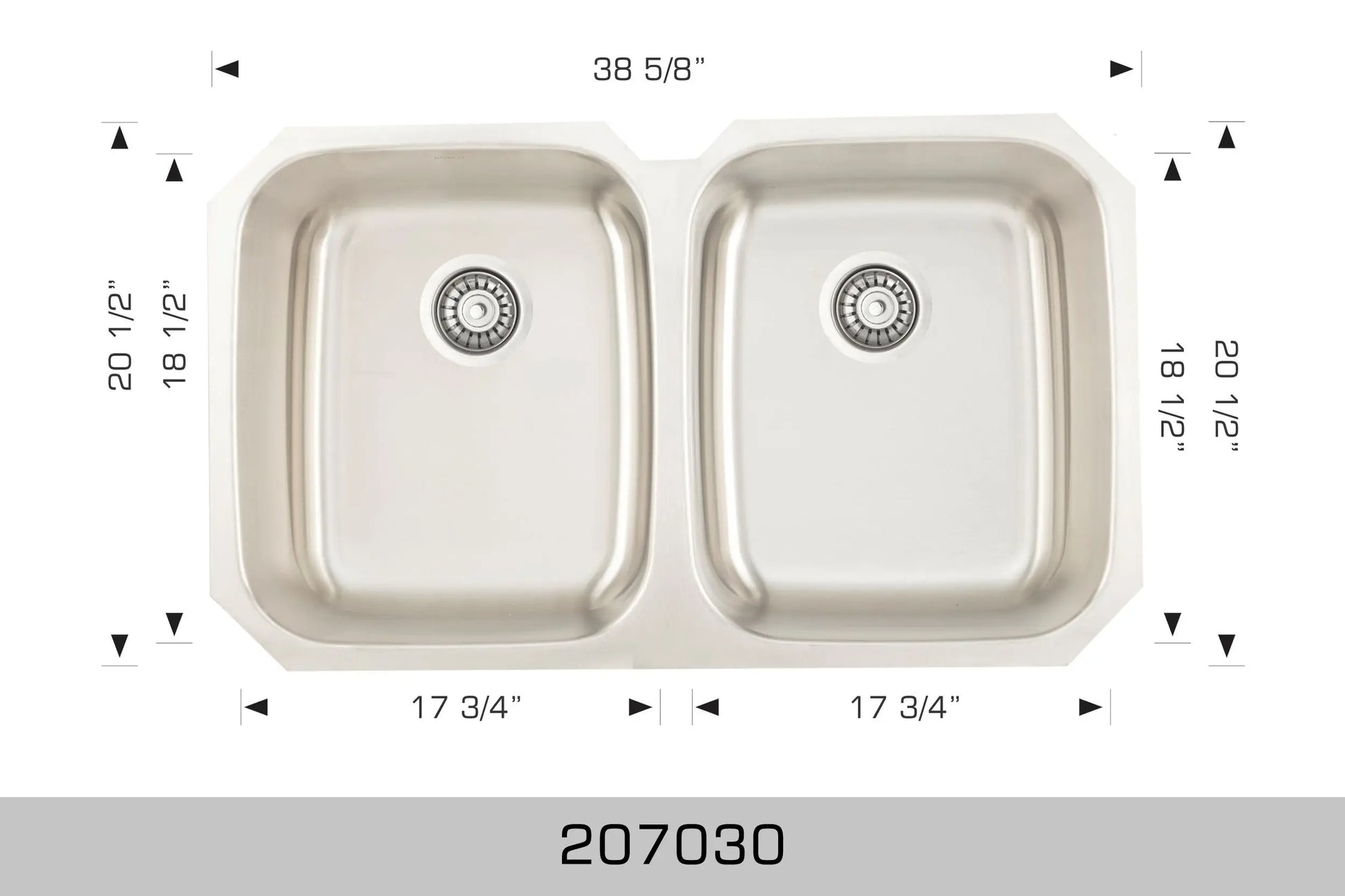 Bosco Builder Series Double Bowl Undermount Kitchen Sink 207030 - Plumbing Market