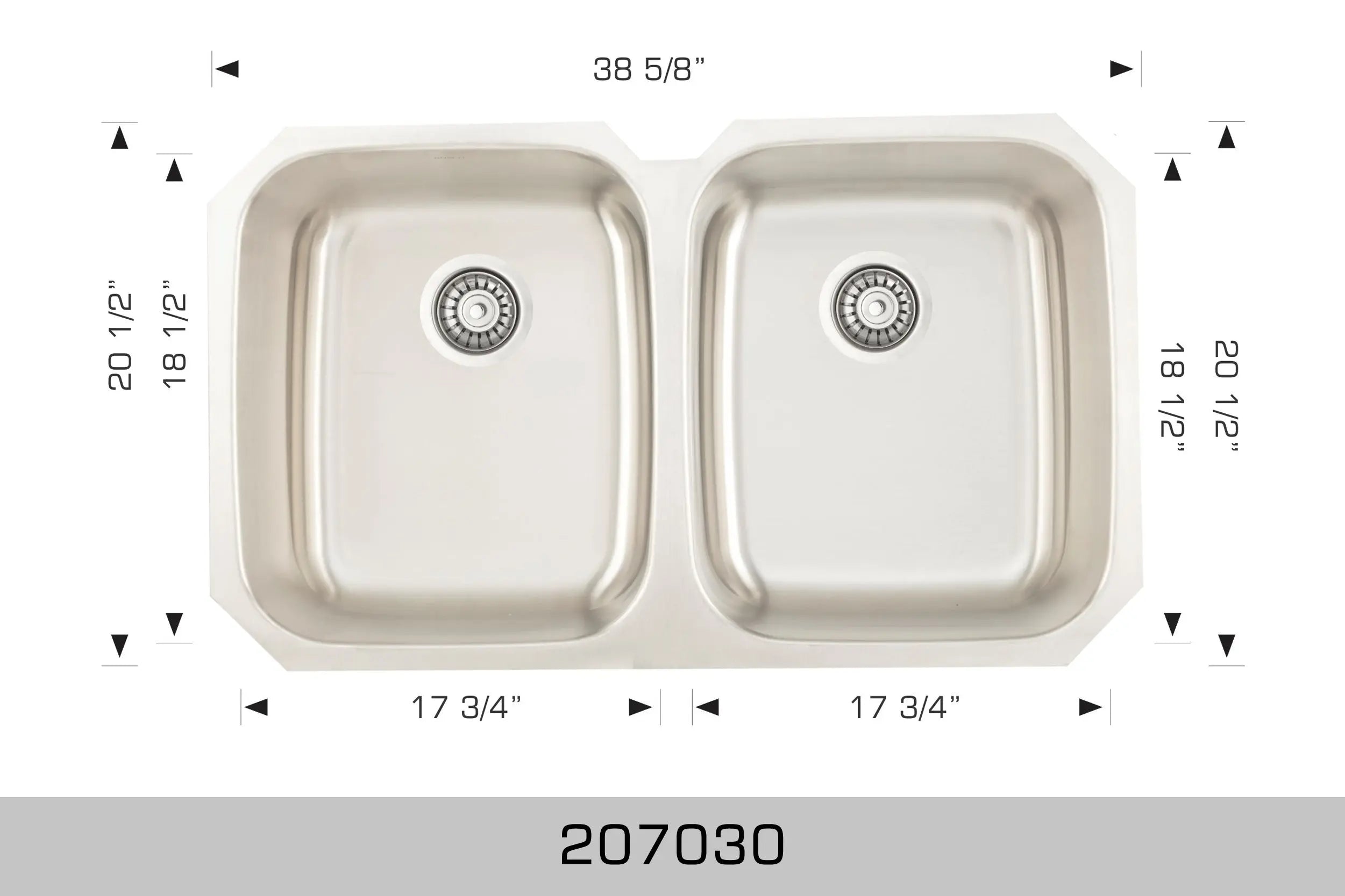 Bosco Builder Series Double Bowl Undermount Kitchen Sink 207030 - Plumbing Market