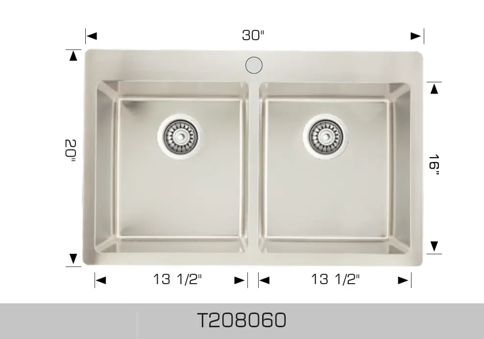Bosco Builder Series 30″ x 20″ Drop In Kitchen Sink T208060