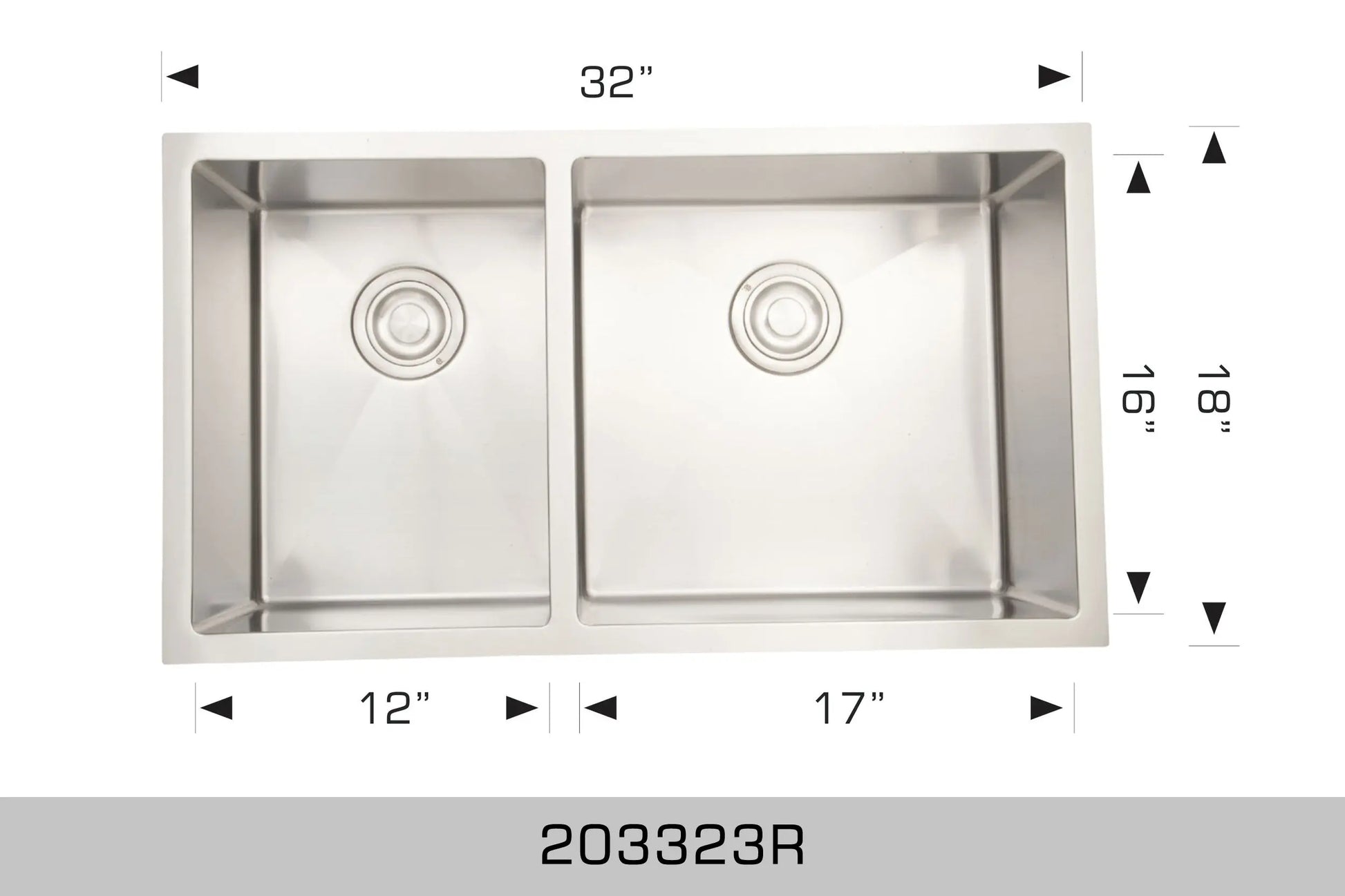 Bosco Deluxe Series 32" x 18" Radius Corner 203323R - Plumbing Market
