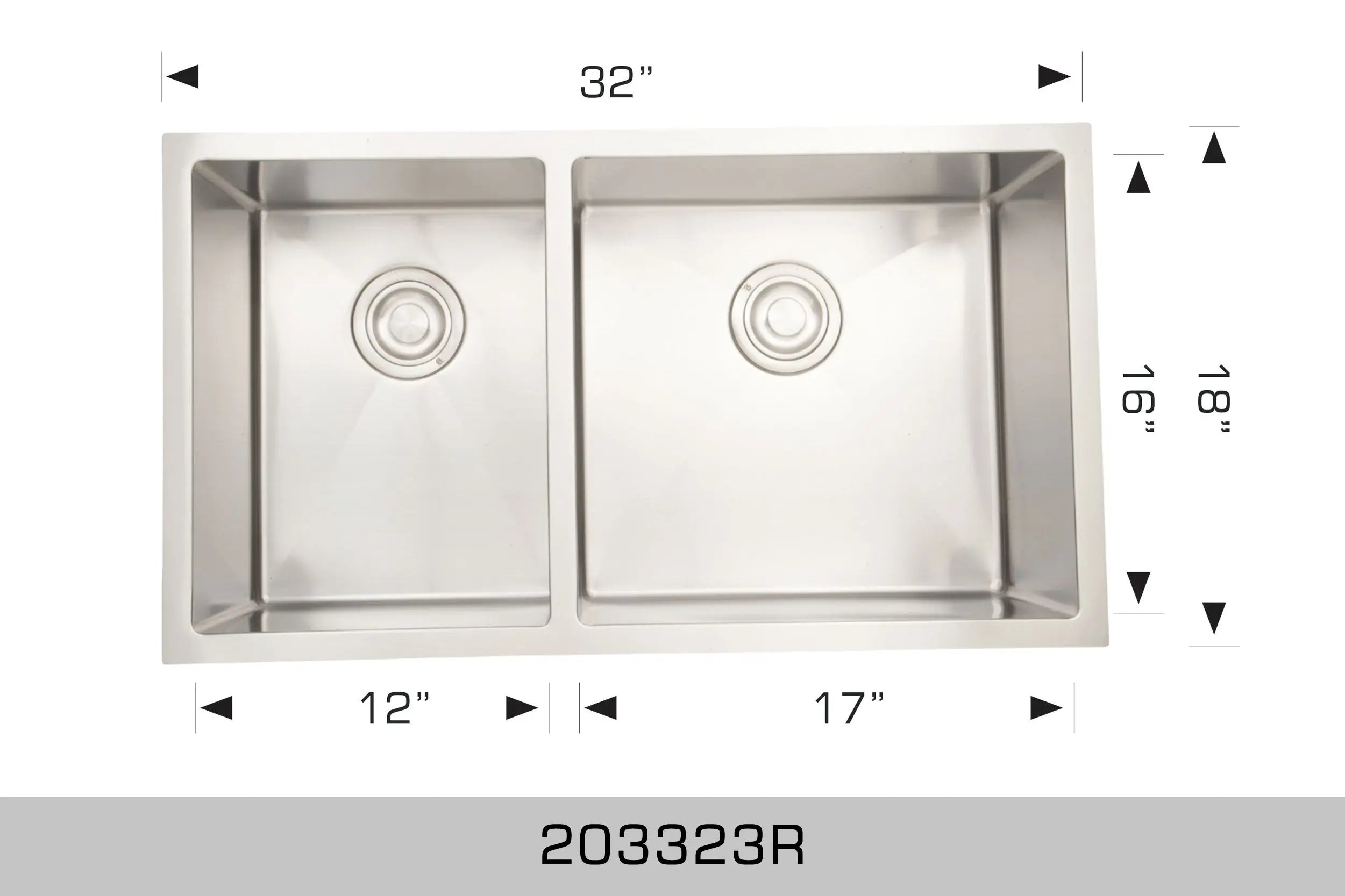 Bosco Deluxe Series 32" x 18" Radius Corner 203323R - Plumbing Market