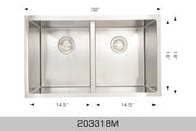 Bosco Deluxe Series - Radius Corner Kitchen Sink 203318M - Plumbing Market