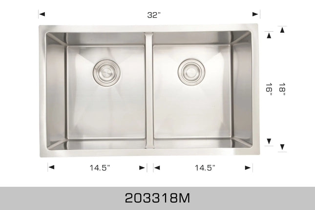 Bosco Deluxe Series - Radius Corner Kitchen Sink 203318M - Plumbing Market