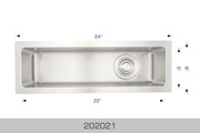 Bosco Diamond Series 24" x 8" Undermount Ice Bin 202021 - Plumbing Market