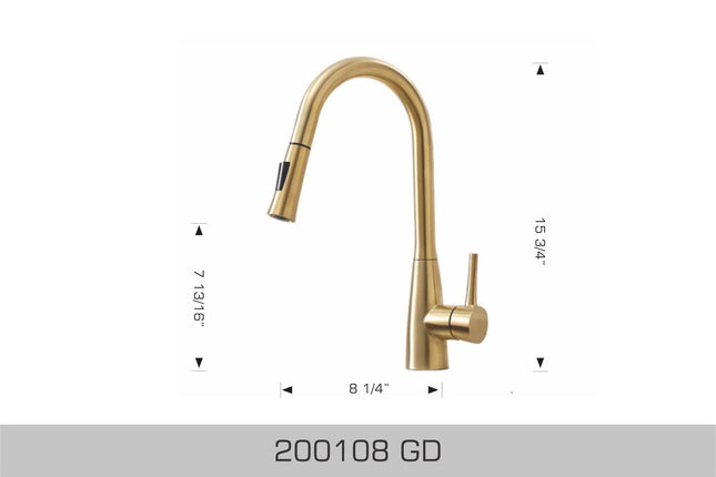 Bosco Faucets - Gold Finishing 200108GD - Plumbing Market