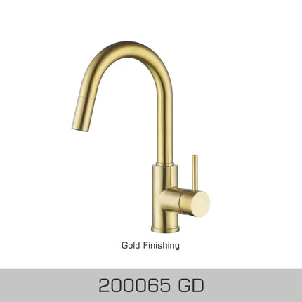 Bosco Faucets - Solid Stainless Steel Kitchen Faucet Brushed Gold 200065GD - Plumbing Market