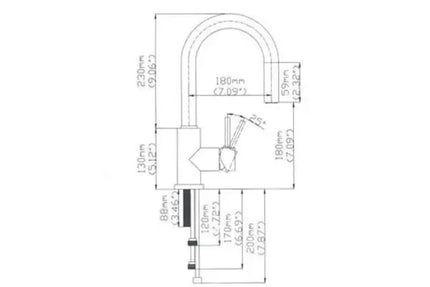 Bosco Faucets - Solid Stainless Steel Kitchen Faucet Brushed Gold 200065GD - Plumbing Market