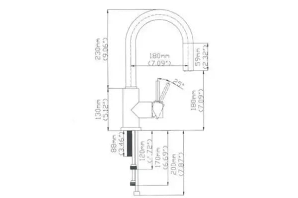 Bosco Faucets - Solid Stainless Steel Kitchen Faucet Brushed Gold 200065GD - Plumbing Market