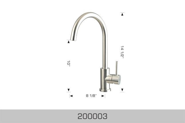 Bosco Faucets - Stainless Steel With Brushed Finish 200003 - Plumbing Market