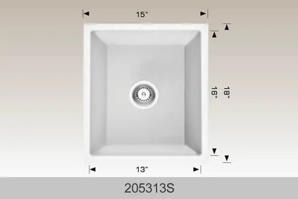 Bosco Granite Series 15" x 18" Drop-in or Undermount 205313S - Plumbing Market