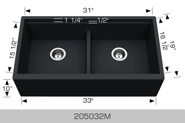 Bosco Granite Series - Apron Sink 205032M - Plumbing Market