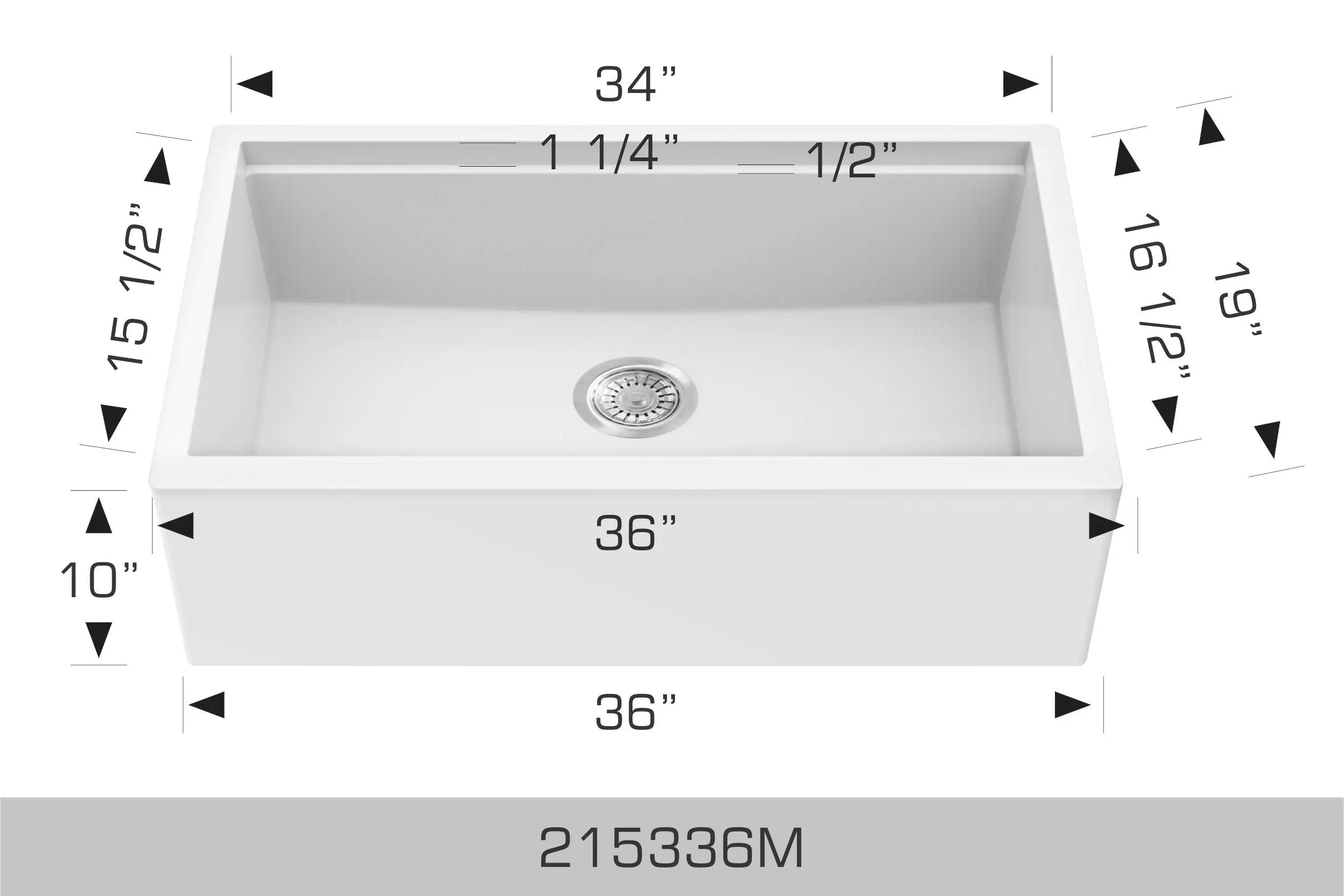 Bosco Granite Series - Apron Sink 215336M - Plumbing Market