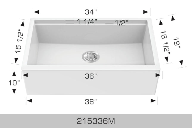 Bosco Granite Series - Apron Sink 215336M - Plumbing Market