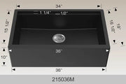 Bosco Granite Series - Apron Sink Kitchen Sink 215036M - Plumbing Market