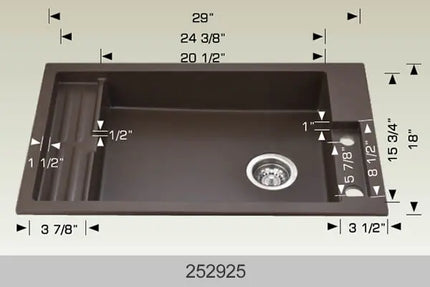 Bosco Granite Universal Design Series - Undermount or Drop-in 252925 - Plumbing Market