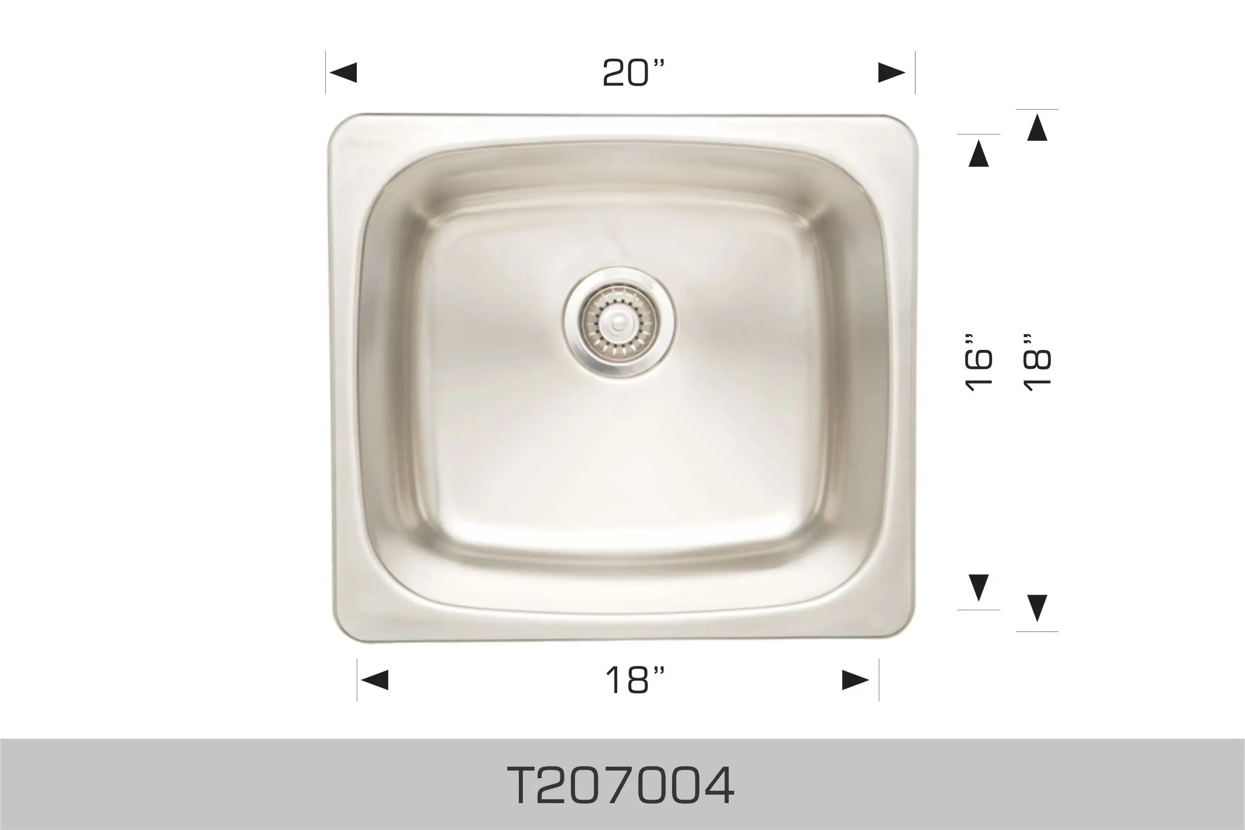 Bosco Laundry Sinks 20" x 18" Drop In or undermount T207004 - Plumbing Market