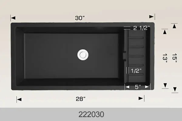 Bosco Linear Granite Series - Undermount / Drop-In 222030 - Plumbing Market