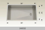 Bosco Textured Titanium Series 32″ x 18″ Kitchen Sink Undermount - Plumbing Market
