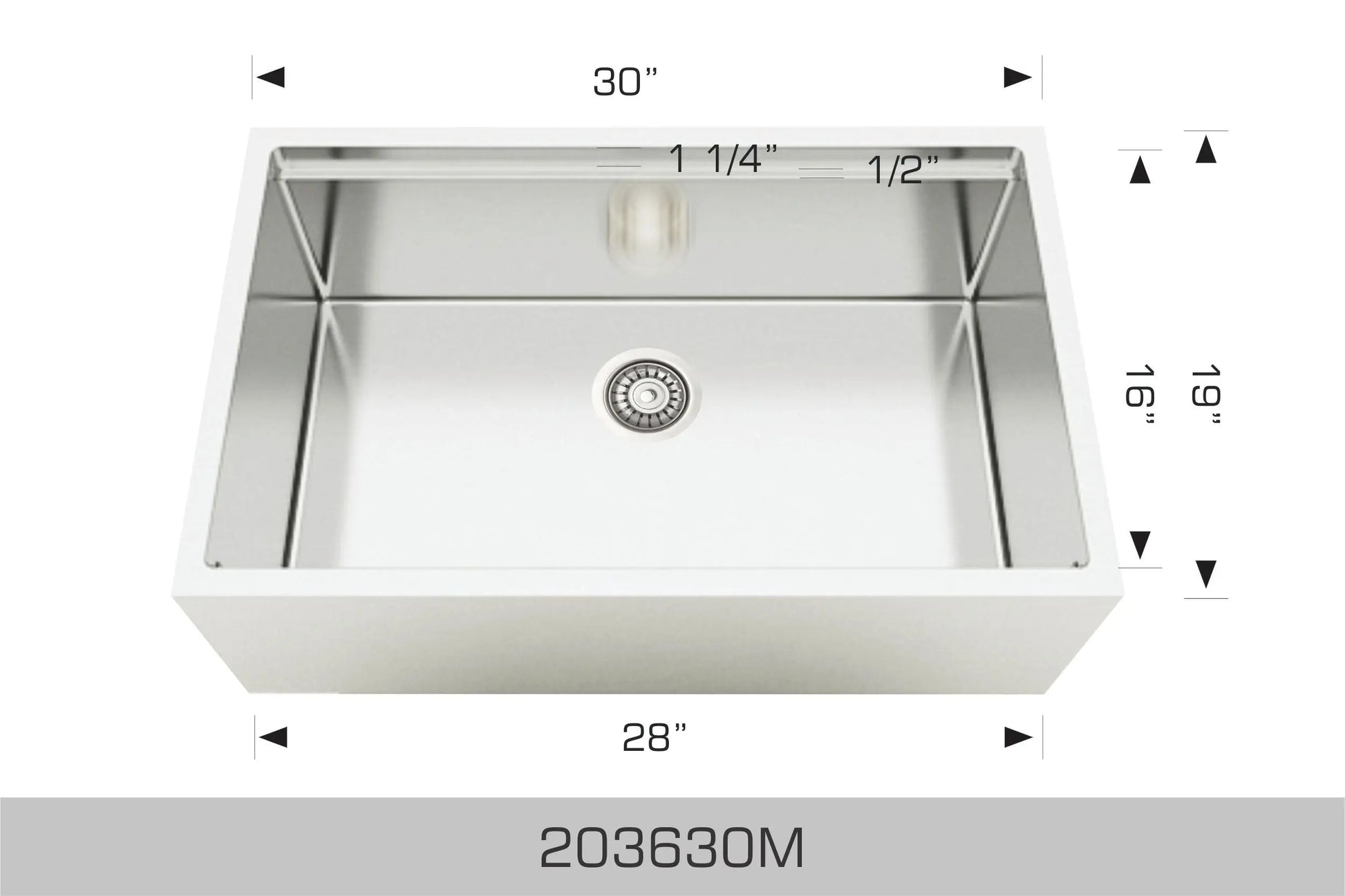 Bosco Titanium Plus Series - Apron Radius Corner 203630M - Plumbing Market