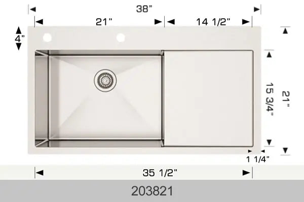 Bosco Titanium Plus Series - Undermount or Drop-In 203821 - Plumbing Market