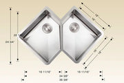 Bosco Titanium Series - Corner Sink (Under Mount) 203347U Plus - Plumbing Market