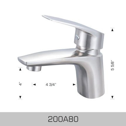 Bosco Vanity Faucets - Stainless Steel Faucet 200A80 - Plumbing Market