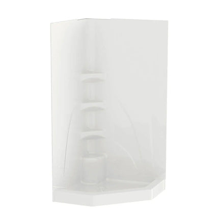 Brio II 40 x 40 Acrylic Corner Center Drain One-Piece Shower in White - Plumbing Market