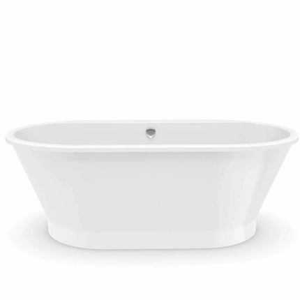 Brioso 6636 AcrylX Freestanding Center Drain Bathtub in White with White Skirt - Plumbing Market