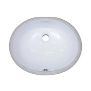 Bristol Sinks 15" B600-W Vitreous China Oval Undermount Bathroom Sink