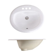 Bristol Sinks 20" B613 Vitreous China Oval Top-mount Bathroom Sink-3 Faucet Holes