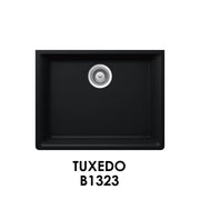 Bristol Sinks 23" The Adour Granite Single Undermount Bowl Kitchen Sink Tuxedo Black B1323