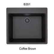 Bristol Sinks 23" Virtuo Granite Single Topmount Bowl Kitchen Sink Coffee Brown B351