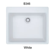 Bristol Sinks 23" Virtuo Granite Single Topmount Bowl Kitchen Sink Ultra White B346