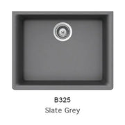 Bristol Sinks 23" Virtuo Granite Single Undermount Bowl Kitchen Sink Slate Grey B325